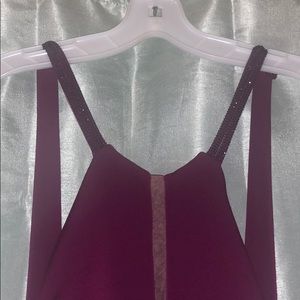 A beautiful burgundy gown dress